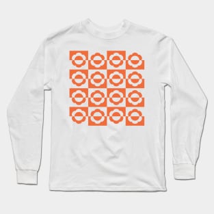 Mayapple Checkerboard Orange Long Sleeve T-Shirt